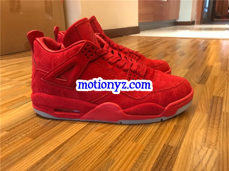 Authentic Red Drapes Kaws x Air Jordan 4